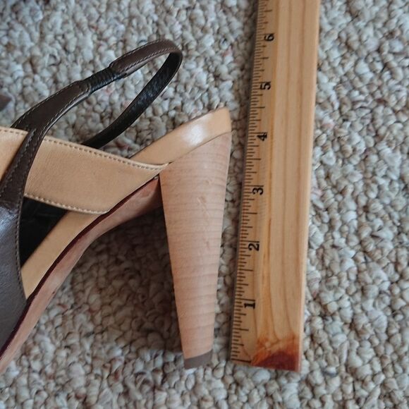 COLE HAAN AIR LAYNEY two tone brown Leather heels - Picture 7 of 10